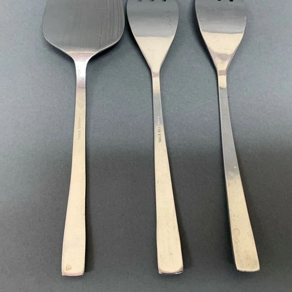 Pie Server Forks Flatware Stainless Steel Rose Lot of 3‎